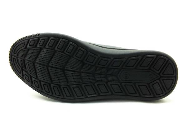Hakiki Deri Streç Erkek Sneaker Ayakkabı - Siyah - 4364