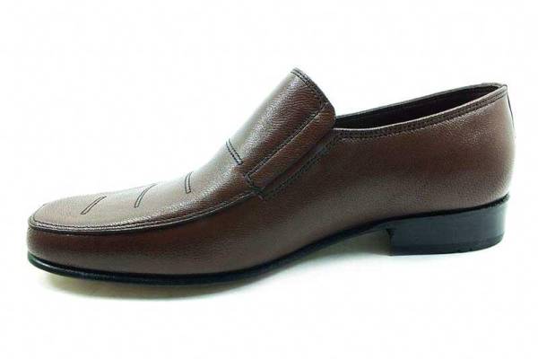 Zekirok Bağcıksız Kösele Rok Erkek Ayakkabı - Kahverengi - K-13