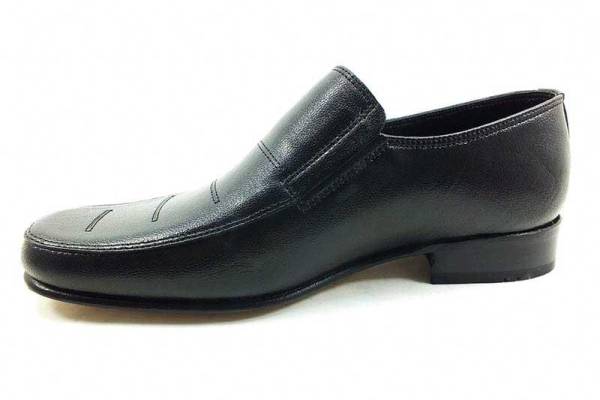 Zekirok Bağcıksız Kösele Rok Erkek Ayakkabı - Siyah - K-13