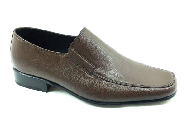 Zekirok Bağcıksız Kösele Rok Erkek Ayakkabı - Kahverengi - K-12