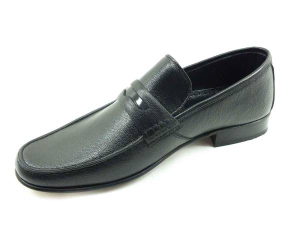 Zekirok Bağcıksız Kösele Rok Erkek Ayakkabı - Siyah - K-305