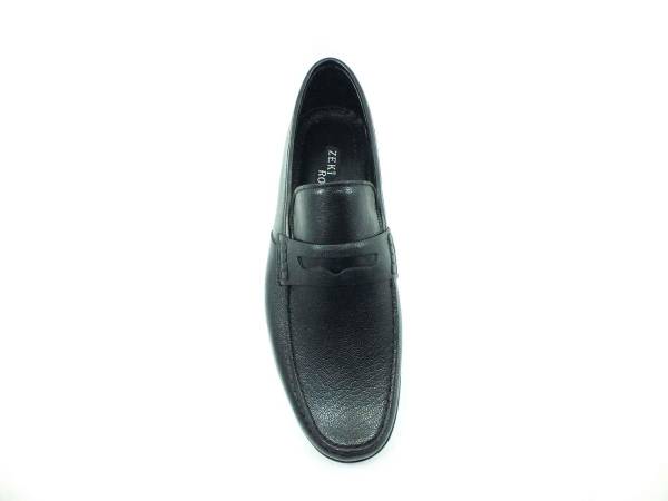 Zekirok Bağcıksız Kösele Rok Erkek Ayakkabı - Siyah - K-305