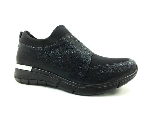 Bayan Streç Spor Ayakkabı - Siyah-Sıvama - 403