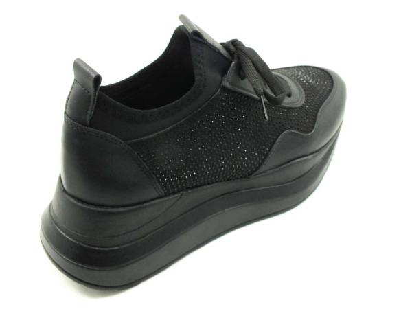 Beety Kadın Streç Taşlı Spor Ayakkabı Siyah 90 1503