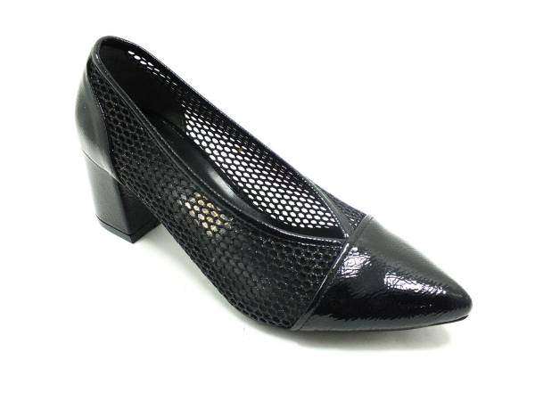 Beety Yazlık Topuklu Kadın Ayakkabısı Siyah-Kırışık 90 68.08