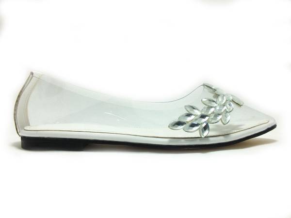 Caprito Şefaf Kadın Babet Ayakkabı Beyaz-Şeffaf 13 1087