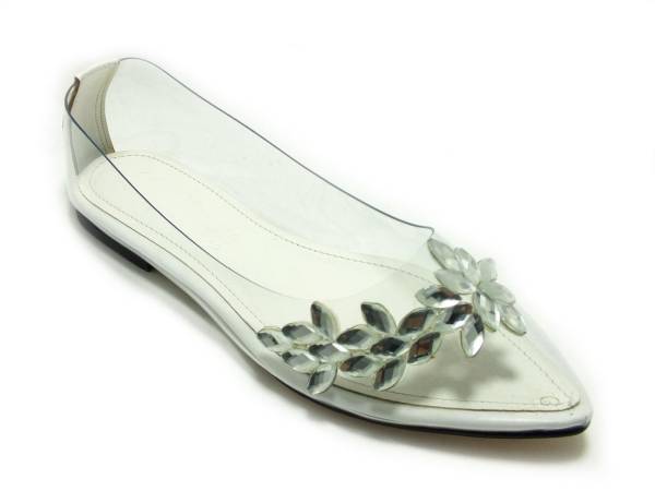 Caprito Şefaf Kadın Babet Ayakkabı Beyaz-Şeffaf 13 1087