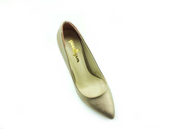 Çarıkçım Topuklu Bayan Ayakkabı - Altın-Perde - 800