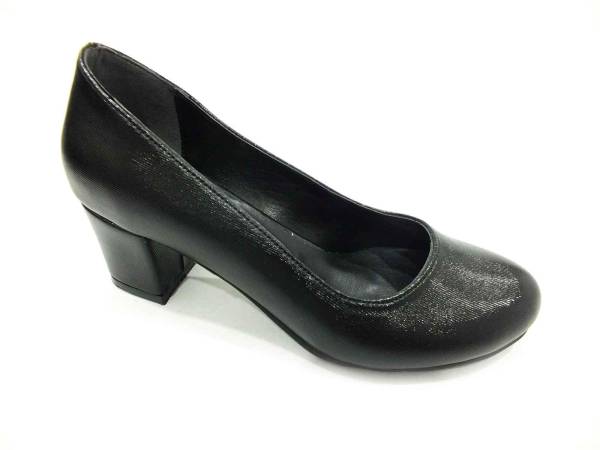 Çarıkçım Topuklu Bayan Ayakkabı Siyah-Perde 61 301