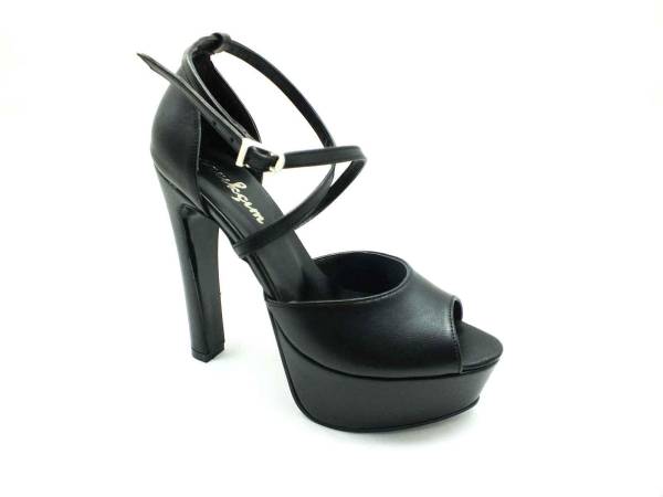 Çarıkçım Topuklu Platform Bayan Ayakkabı Siyah 61 060