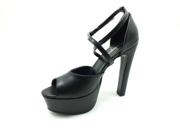 Çarıkçım Topuklu Platform Bayan Ayakkabı Siyah 61 060