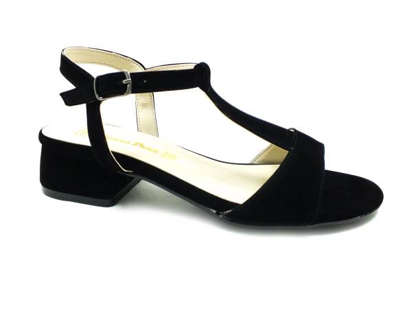 Ersoy Topuklu Yazlık Kadın Ayakkabısı Siyah-Süet 50 659