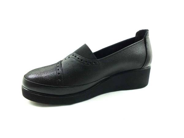 Hakiki Deri Günlük Kadın Ayakkabı - Siyah - 99