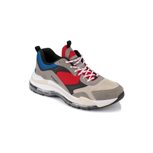 Kinetix Air Taban Spor Ayakkabısı Gri-Siyah-Kırmızı 01 Harlow