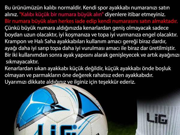 Lig Halı Saha Ayakkabısı Beyaz 56 Soma-H