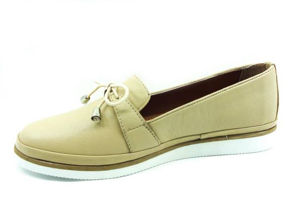 Marine Shoes Gerçek Deri Kadın Babet Ayakkabı Bej 86 K104