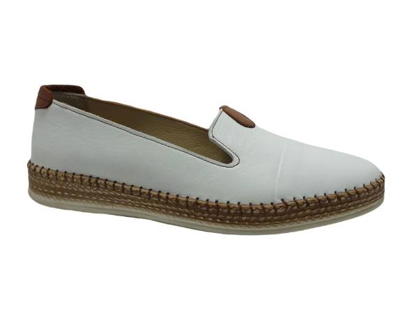 Marine Shoes Hakiki Deri Günlük Bayan Ayakkabı Beyaz 86 P01