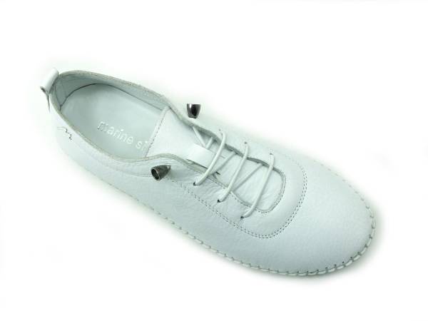 Marine Shoes Hakiki Deri Günlük Kadın Ayakkabısı Beyaz 86 296