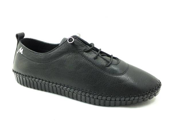 Marine Shoes Hakiki Deri Günlük Kadın Ayakkabısı Siyah 86 296