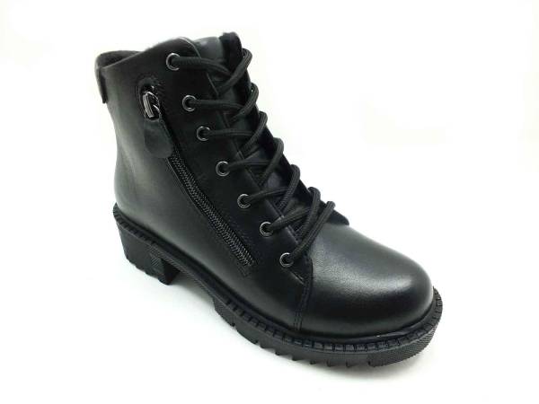 Marine Shoes Hakiki Deri Kadın Botu Siyah 86 1016