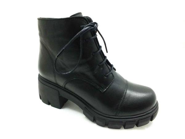 Marine Shoes Hakiki Deri Kadın Botu Siyah 86 22605