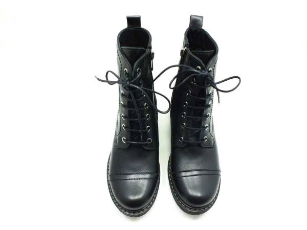 Marine Shoes Hakiki Deri Kadın Botu Siyah 86 4301