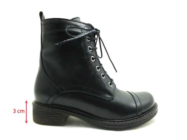 Marine Shoes Hakiki Deri Kadın Botu Siyah 86 4301