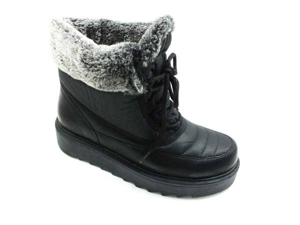 Marine Shoes Kürklü Termal Kar Botu Siyah-Rugan 86 4013