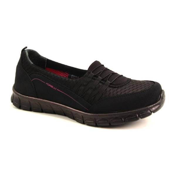Forelli Streç Kadın Spor Ayakkabısı - Siyah - 61014