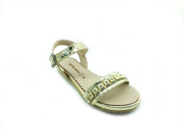 Punto Taşlı Kadın Sandalet - Altın - 642401
