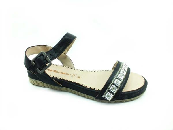 Punto Taşlı Kadın Sandalet - Siyah - 642401