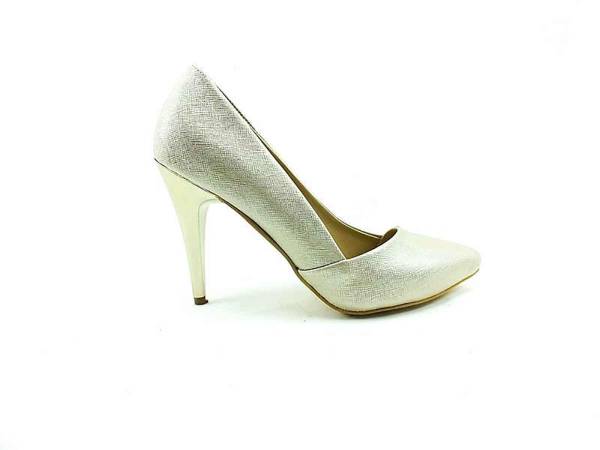 Çarıkçım Topuklu Bayan Ayakkabı - Altın-Perde - 701