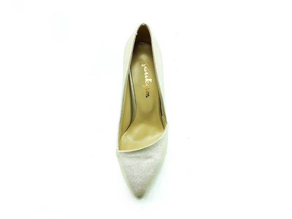Çarıkçım Topuklu Bayan Ayakkabı - Altın-Perde - 701