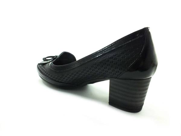 Topuklu Bayan Ayakkabı Hakiki Deri - Siyah - 5165