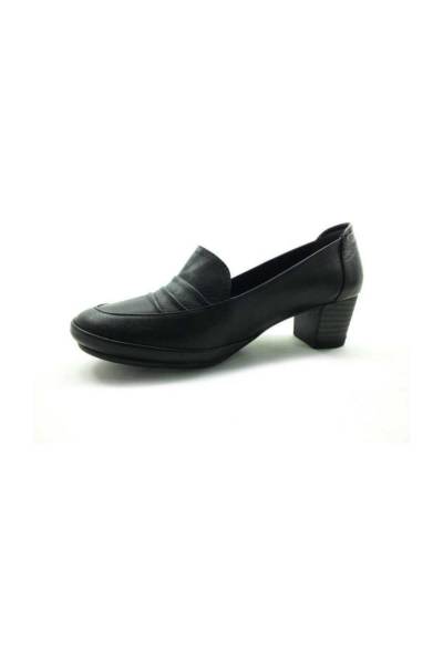 Topuklu Bayan Ayakkabı Hakiki Deri - Siyah - 6121