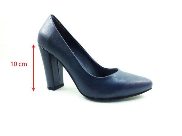 Çarıkçım Topuklu Bayan Ayakkabı - Lacivert - 800