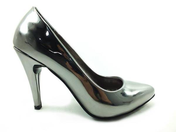 Çarıkçım Stiletto Ayakkabı - Platin-Ayna - 700