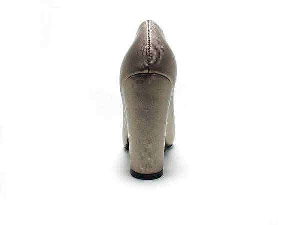 Çarıkçım Topuklu Bayan Ayakkabı - Platin-Perde - 800