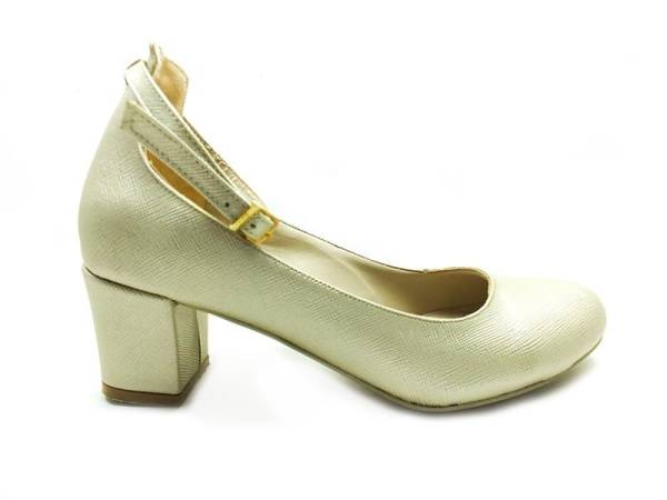 Topuklu Bayan Ayakkabı - Altın-Perde - 307