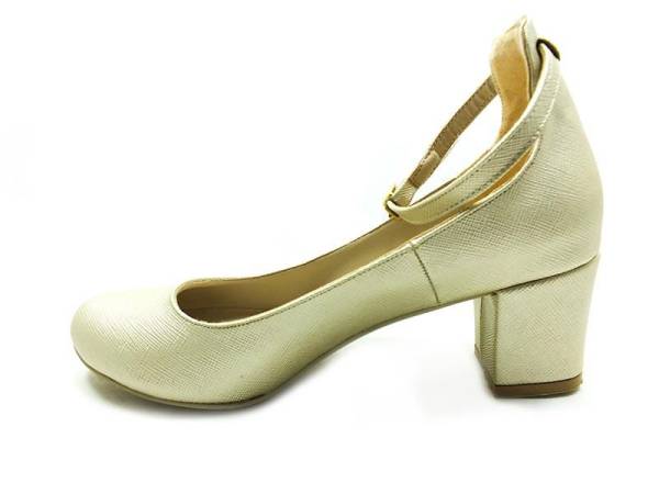 Topuklu Bayan Ayakkabı - Altın-Perde - 307