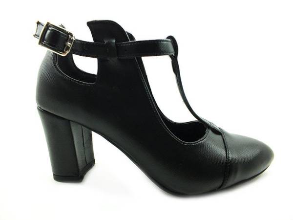 Topuklu Bayan Ayakkabı - Siyah-Lazer - 820