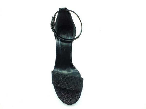Topuklu Bayan Ayakkabı - Siyah-Simli - 25-153