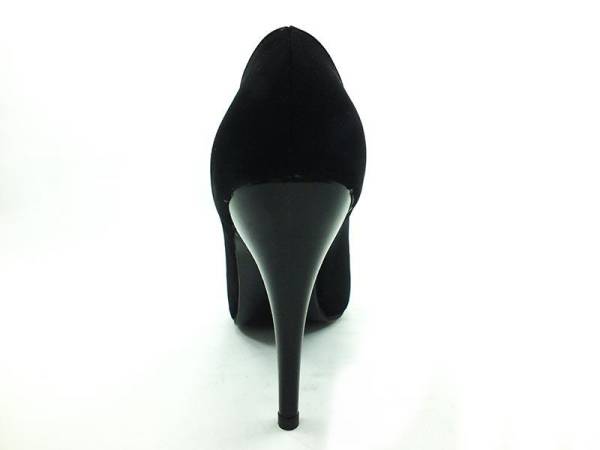 Çarıkçım Stiletto Ayakkabı - Siyah-Süet - 700