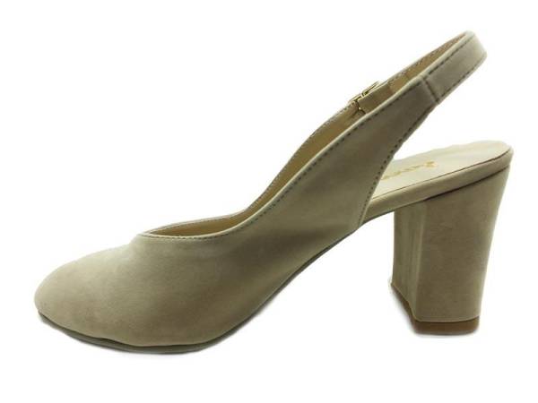 Topuklu Bayan Ayakkabı - Ten-Süet - 650