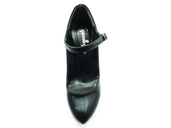 Topuklu Platform Bayan Ayakkabı - Siyah-Perde - 2138