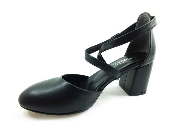 Topuklu Tek Bant Bayan Ayakkabı - Siyah - 301