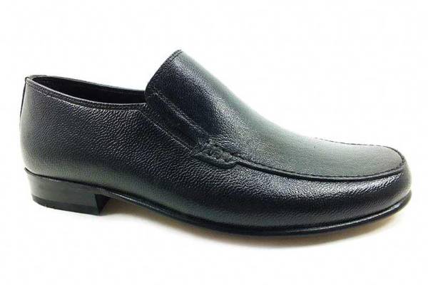 Zekirok Bağcıksız Kösele Rok Erkek Ayakkabı - Siyah - K-28