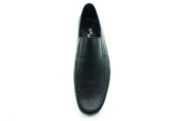 Zekirok Bağcıksız Kösele Rok Erkek Ayakkabı - Siyah - K-28